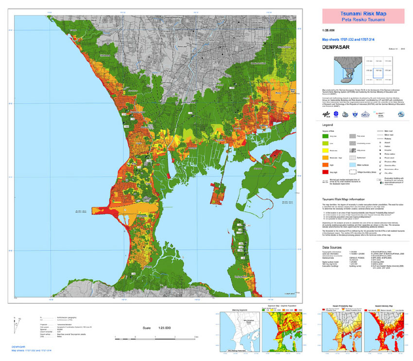 Tsunami Risk Map for Bali Safety
