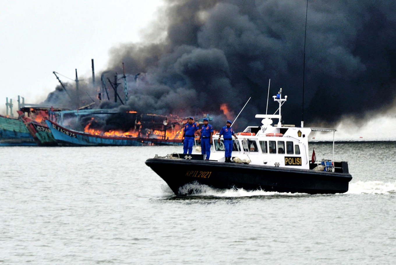 Sinking Illegal Fishing Ships, Indonesia