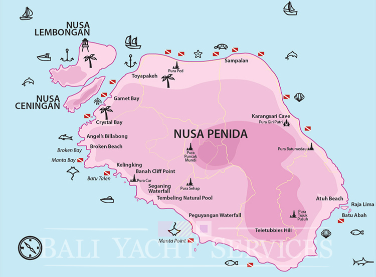 Map of Nusa Penida